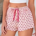 thumbnail image 1 of Haivin Women's Pajama Shorts, Fashionable Checkered with Elastic Waist and Drawstring Pockets, Comfortable Lounge Sleepwear for Home, Lounge and Sleep, 1 of 6