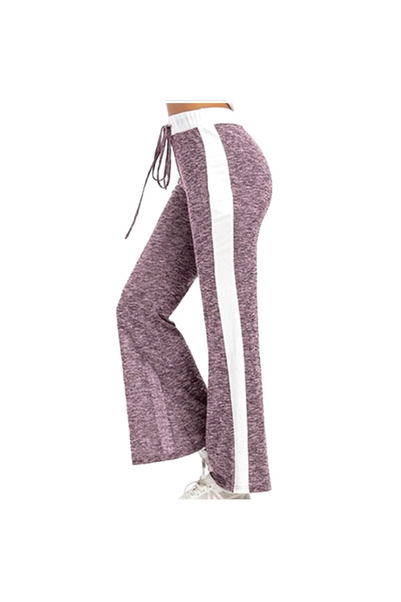 Women's Printed Elastic Waist Leggings with Drawstring, Stretch Comfort Fit for Daily Wear and Yoga