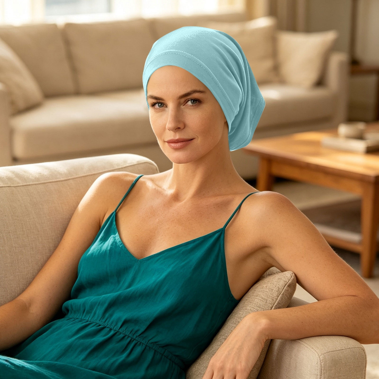 Haivin Women's Satin Bonnet with Elastic Edge, for Overnight Hair ...