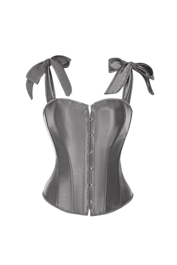 Women's Satin Strapless Bustier Top, Backless Halter Neckline with Lace-Up Design, Corset Shapewear for Body Shaping, Perfect for Party and Evening Wear