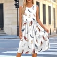 thumbnail image 1 of Haivin Women's Summer Print Round Neck Sleeveless Dress - Casual Loose Fit Tank Dress for Beach & Daily Wear, 1 of 7