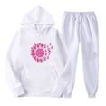 thumbnail image 1 of Haivin Women's Sweatshirt and Sweatpants Set, Long Sleeve Hooded with Breast Cancer Awareness Print, Soft Cotton Comfort Fit for Fall Winter Lounge and Daily Wear, 1 of 2
