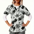 thumbnail image 1 of Haivin Womens Short Sleeve V-Neck Shirt with Two Pockets, Professional Work Uniform Top for Christmas, Hospital, and Clinic, 1 of 6