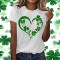 thumbnail image 1 of Haivin Womens St. Patricks Day Graphic Tee, Short Sleeve Crewneck Casual Fashion Top, Lightweight Cotton Blend for Party and Daily Wear, 1 of 5
