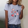 thumbnail image 1 of Haivin Womens T Shirts Short Sleeve Tops Casual Blouses Spring Summer Outfits Flowy Front Scooped Neck, 1 of 5
