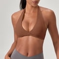 thumbnail image 1 of Haivin Yoga Bra for Women, Halter Neck Seamless with Removable Padding, Push-Up Shaping with Side Coverage for Exercise and Daily Wear, 1 of 6