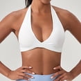 thumbnail image 1 of Haivin Yoga Bra for Women, Halter Neck Seamless with Removable Padding, Push-Up Shaping with Side Coverage for Exercise and Daily Wear, 1 of 7