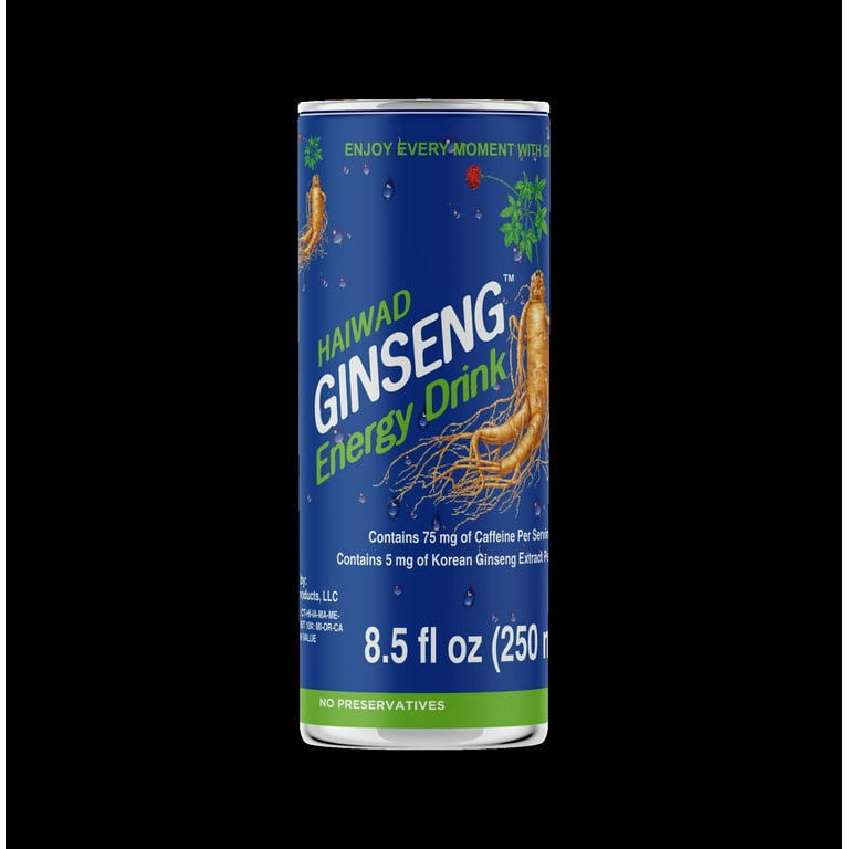 Haiwad Ginseng Energy Drink, Mango/Pear Flavor, Sweetened w/ Sugar