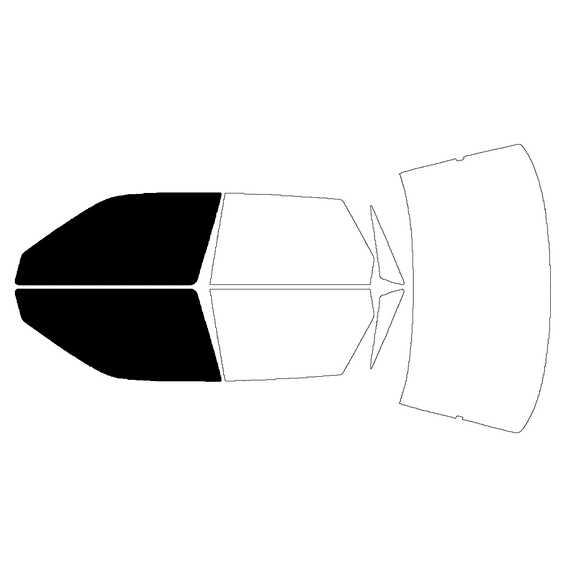 Haiy Co - PreCut 2Ply 05% Window Tint Film Kit For 1987-1991 Toyota Camry Sedan -Front Windows