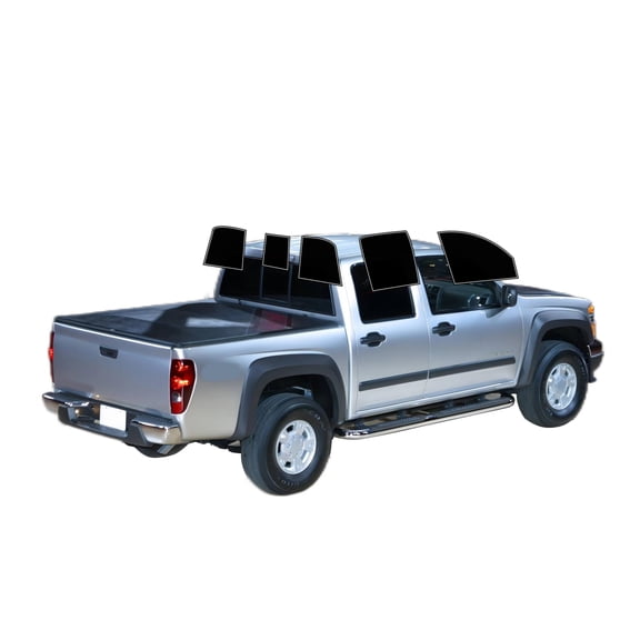 Haiy Co - PreCut 2Ply 05% Window Tint Film Kit For 2004-2012 Chevrolet Colorado Crew -Side+Rear Window