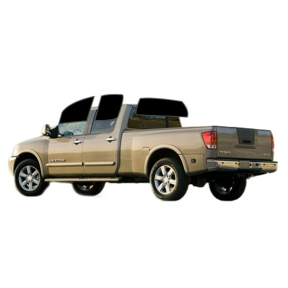 Haiy Co - PreCut 2Ply 05% Window Tint Film Kit For 2004-2015 Nissan Titan Crew -Side+Rear Window