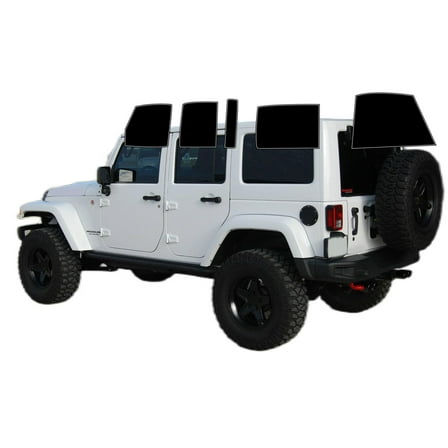 Haiy Co - PreCut 2Ply 05% Window Tint Film Kit For 2011-2017 Jeep Wrangler 4Door -Side+Rear Window