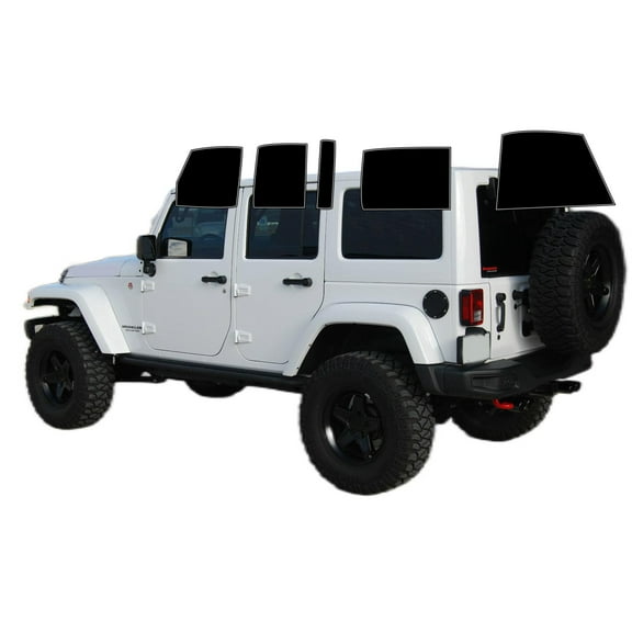Haiy Co - PreCut 2Ply 05% Window Tint Film Kit For 2011-2017 Jeep Wrangler 4Door -Side+Rear Window