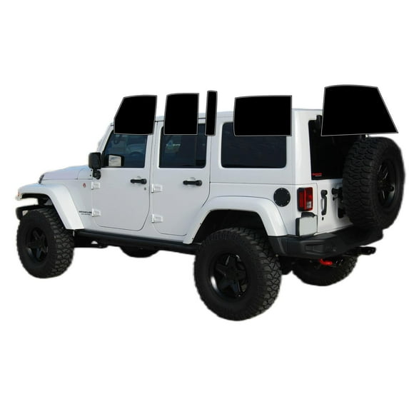 Haiy Co - PreCut 2Ply 05% Window Tint Film Kit For 2011-2017 Jeep Wrangler 4Door -Side+Rear Window