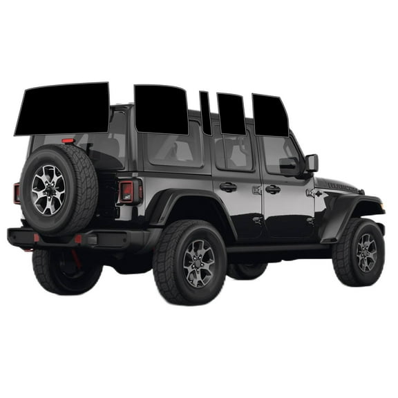 Haiy Co - PreCut 2Ply 05% Window Tint Film Kit For 2018-2025 Jeep Wrangler 4Door -Side+Rear Window