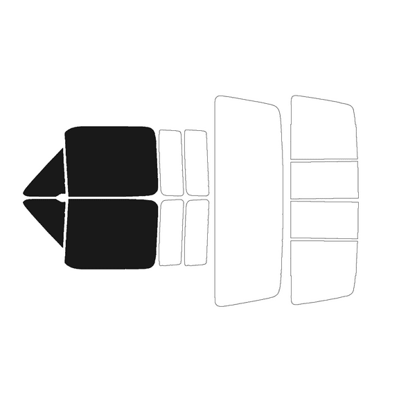 Haiy Co - PreCut 2Ply 10% Window Tint Film Kit For 1987-1991 Ford F250 Extended Cab -Front Windows