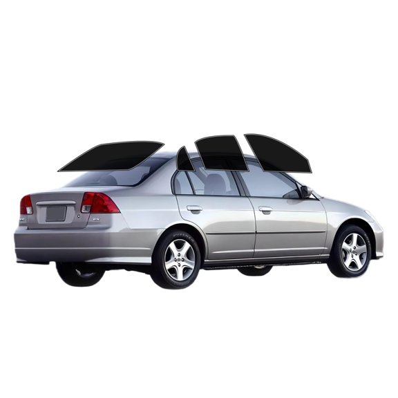 Haiy Co - PreCut 2Ply 10% Window Tint Film Kit For 2001-2005 Honda Civic Sedan -Side+Rear Window