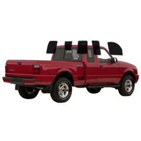 Haiy Co - PreCut 2Ply 10% Window Tint Film Kit For 2001-2011 Ford Ranger Extended Cab -Side+Rear Window
