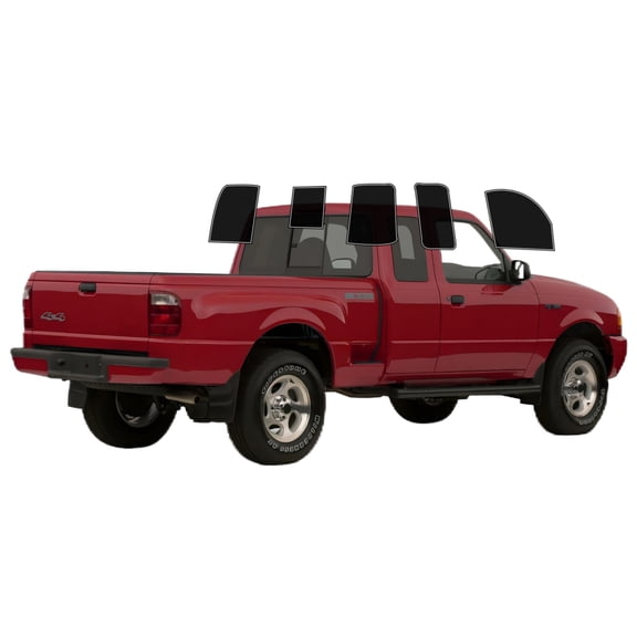 Haiy Co - PreCut 2Ply 10% Window Tint Film Kit For 2001-2011 Ford Ranger Extended Cab -Side+Rear Window
