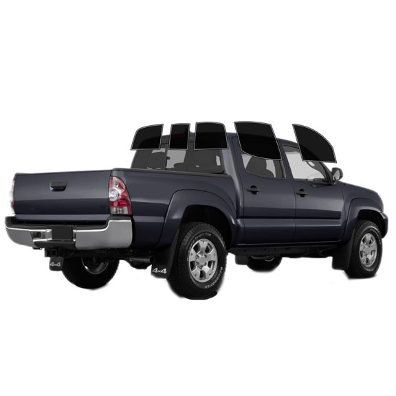 Haiy Co - PreCut 2Ply 10% Window Tint Film Kit For 2005-2015 Toyota Tacoma Double -Side+Rear Window