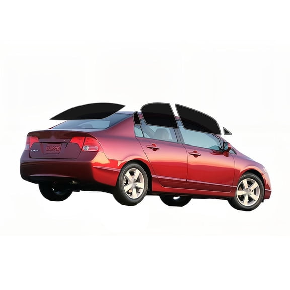 Haiy Co - PreCut 2Ply 10% Window Tint Film Kit For 2006-2011 Honda Civic Sedan -Side+Rear Window