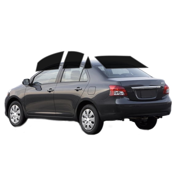 Haiy Co - PreCut 2Ply 10% Window Tint Film Kit For 2007-2011 Toyota Yaris Sedan -Side+Rear Window