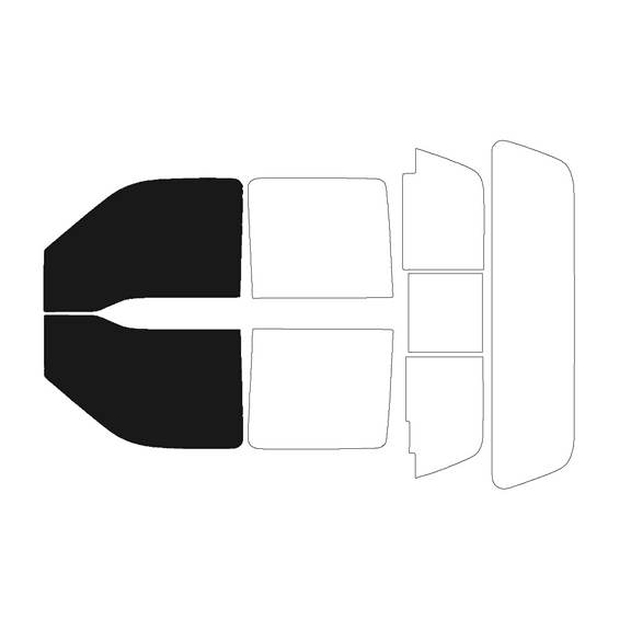 Haiy Co - PreCut 2Ply 10% Window Tint Film Kit For 2014-2016 Ford F250 Crew Cab -Front Windows