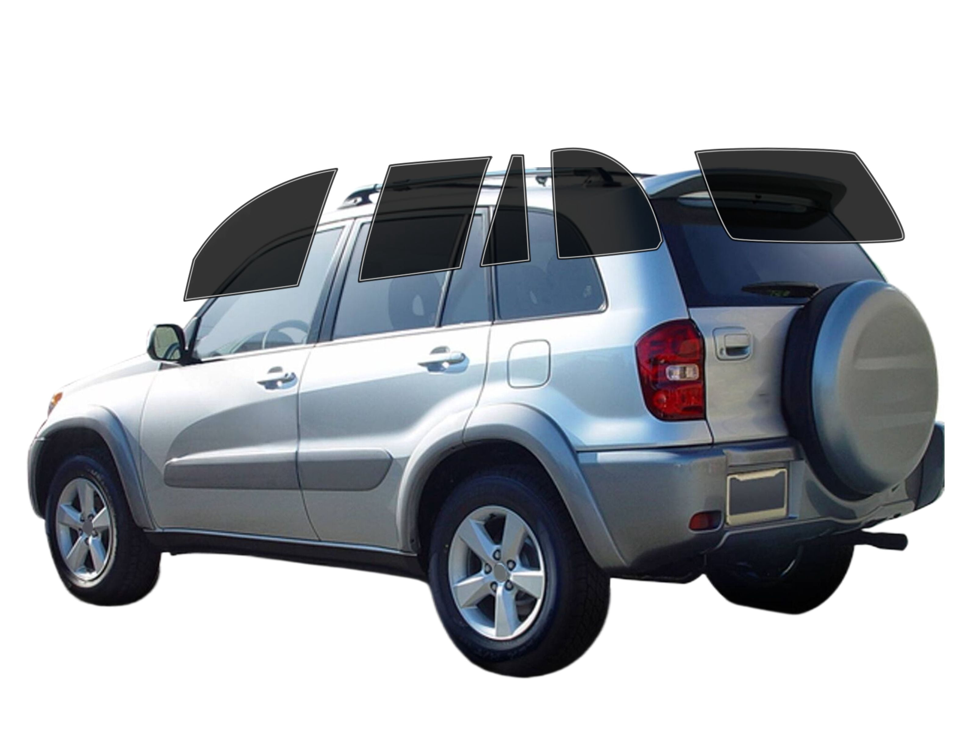 Haiy Co - PreCut 2Ply 20% Window Tint Film Kit For 2001-2005 Toyota Rav4 4Door -Side Rear Window Haiy Co - PreCut 2Ply 20% Window Tint Film Kit For 2001-2005 Toyota Rav4 4Door -Side Rear Window
