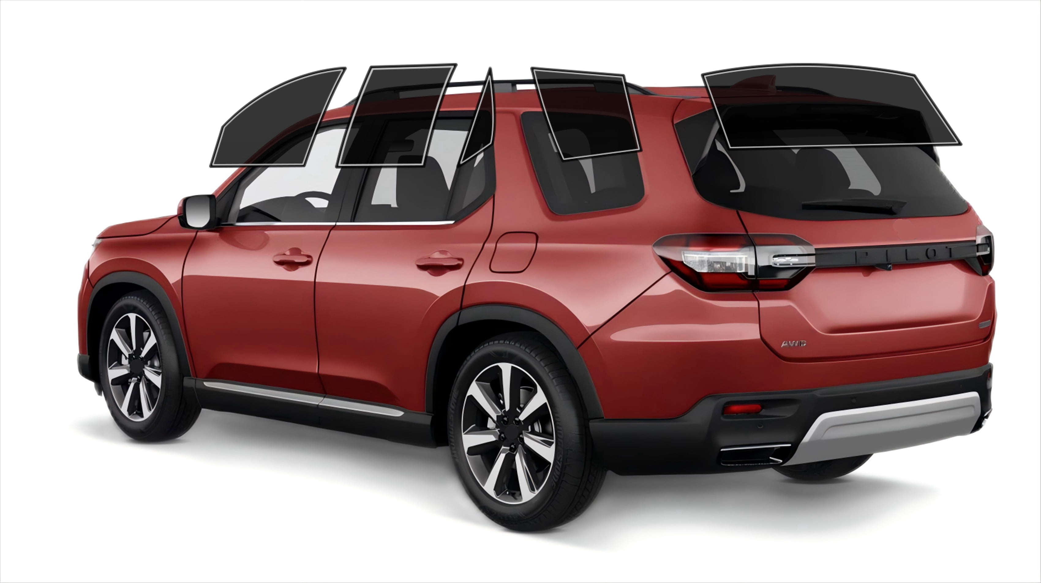 Haiy Co - PreCut 2Ply 35% Window Tint Film Kit For 2003-2008 Honda Pilot - Side+Rear Window