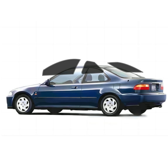 Haiy Co - PreCut 2Ply 25% Window Tint Film Kit For 1993-1995 Honda Civic Coupe -Side+Rear Window