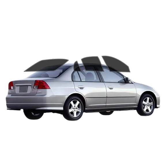 Haiy Co - PreCut 2Ply 25% Window Tint Film Kit For 2001-2005 Honda Civic Sedan -Side+Rear Window