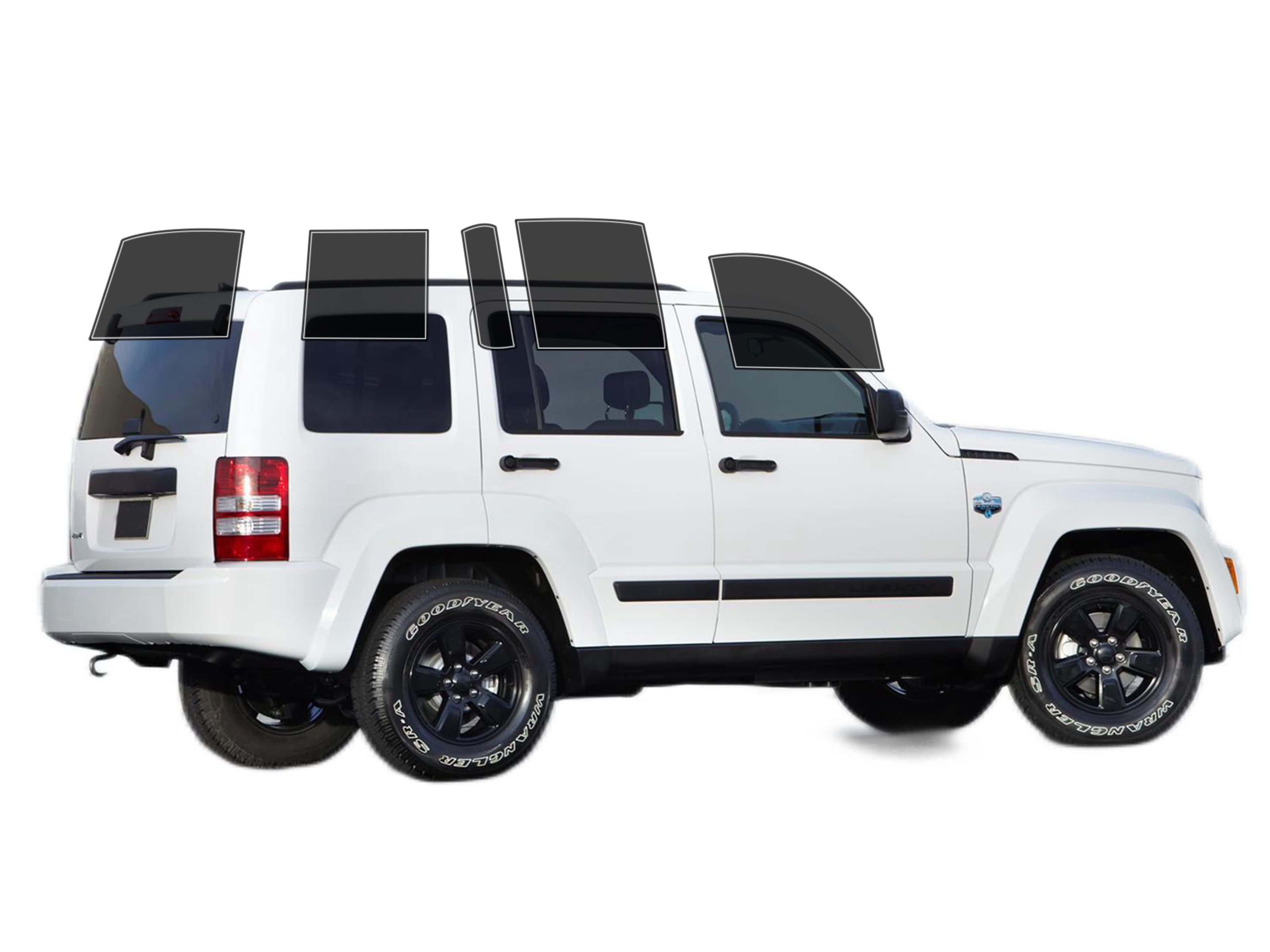 AOTOTEK Pre-Cut Window Film Kit For 2008-2013 Jeep Liberty – All Side + Rear, Any Tint Shade