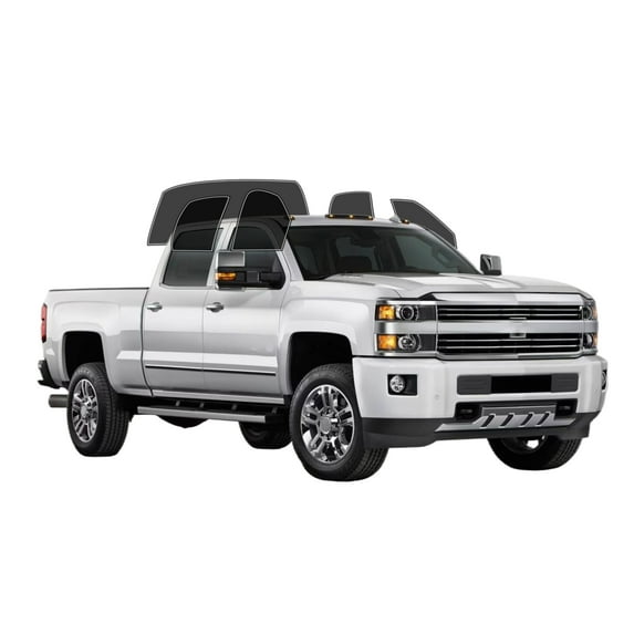 Haiy Co - PreCut 2Ply 25% Window Tint Film Kit For 2015-2019 Chevrolet Silverado 2500 Extended -Side+Rear Window