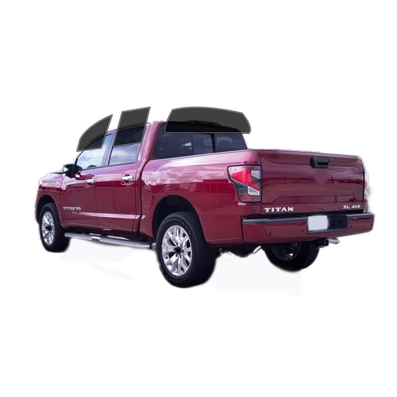 Haiy Co - PreCut 2Ply 25% Window Tint Film Kit For 2016-2024 Nissan Titan Crew -Side+Rear Window