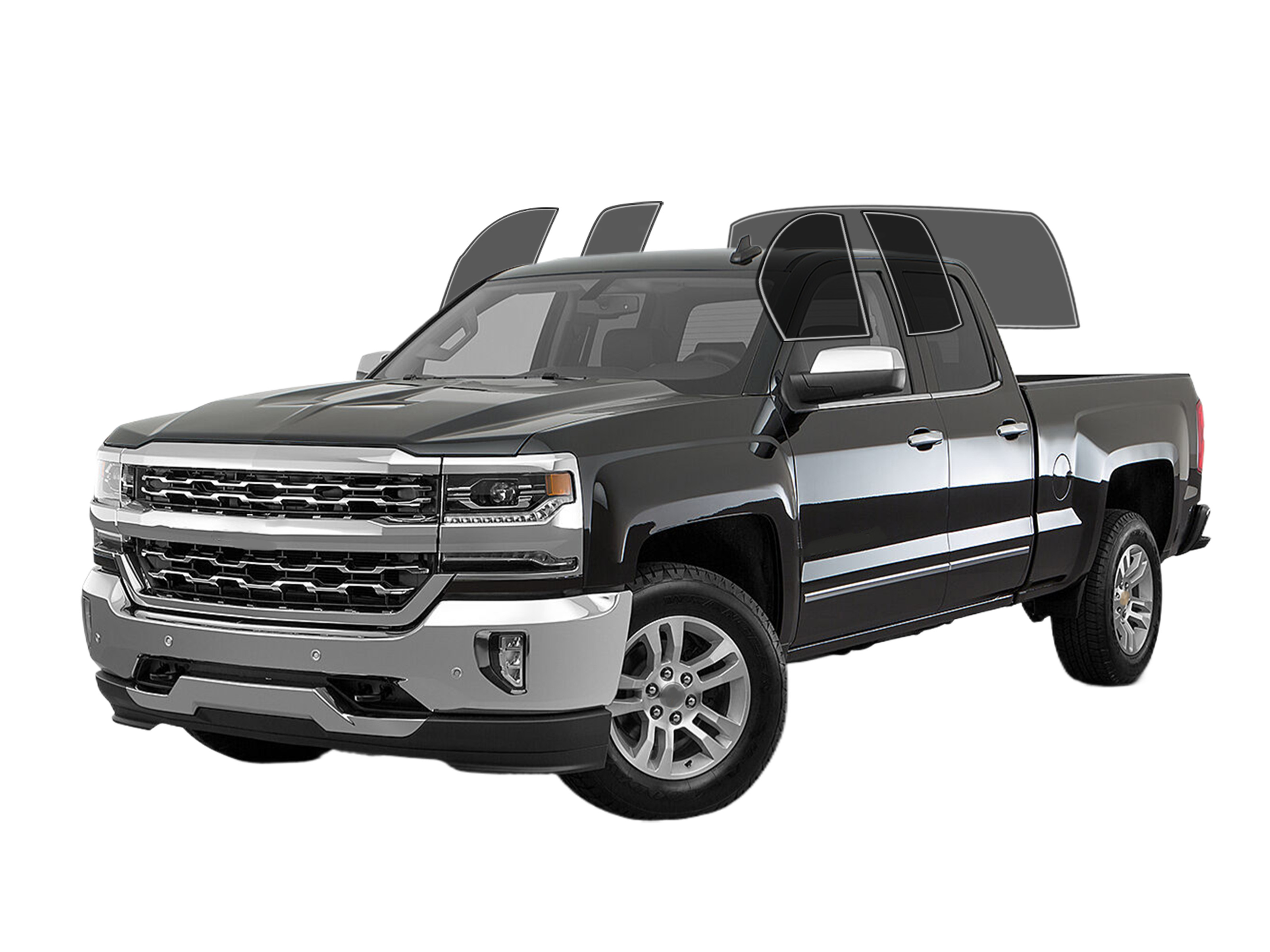 Pre-Cut Rear Window Windshield Tint For Chevy Silverado 2014-2018 | Multiple Darkness Levels