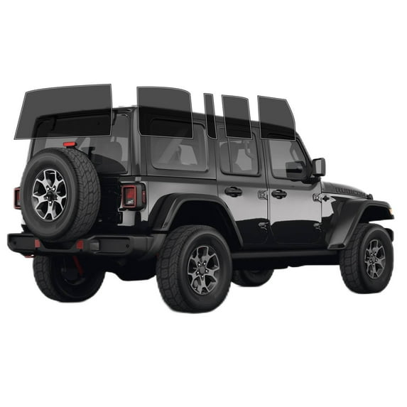Haiy Co - PreCut 2Ply 35% Window Tint Film Kit For 2018-2025 Jeep Wrangler 4Door -Side+Rear Window