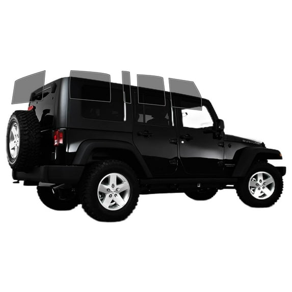 Haiy Co - PreCut 2Ply 50% Window Tint Film Kit For 2007-2010 Jeep Wrangler 4Door -Side+Rear Window