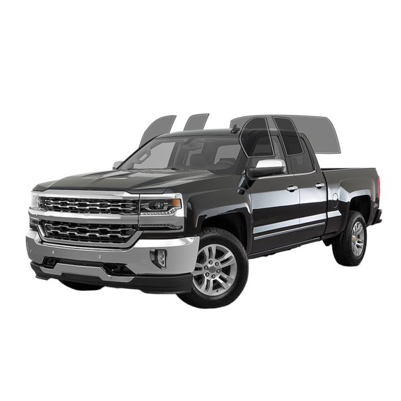 Haiy Co - PreCut 2Ply 50% Window Tint Film Kit For 2014-2018 Chevrolet Silverado 1500 Extended -Side+Rear Window