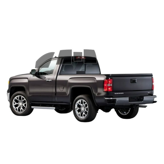 Haiy Co - PreCut 2Ply 50% Window Tint Film Kit For 2014-2018 GMC Sierra 1500 Standard -Side+Rear Window