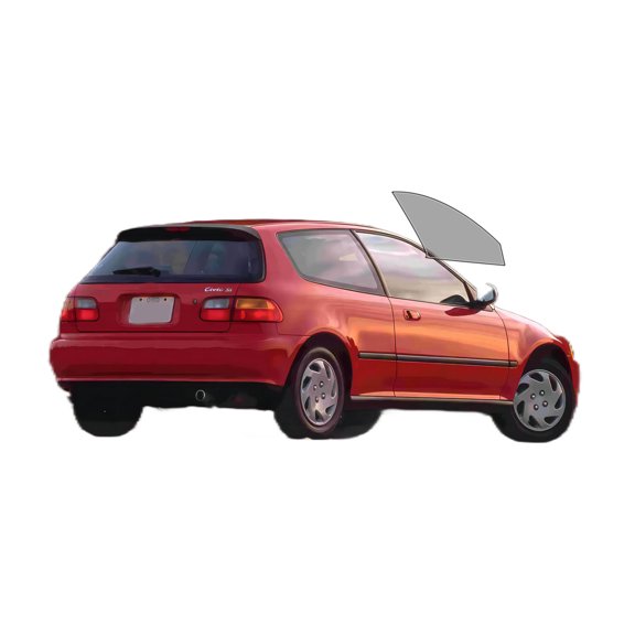 Haiy Co - PreCut 2Ply 70% Window Tint Film Kit For 1992-1995 Honda Civic Hatchback -Front Windows