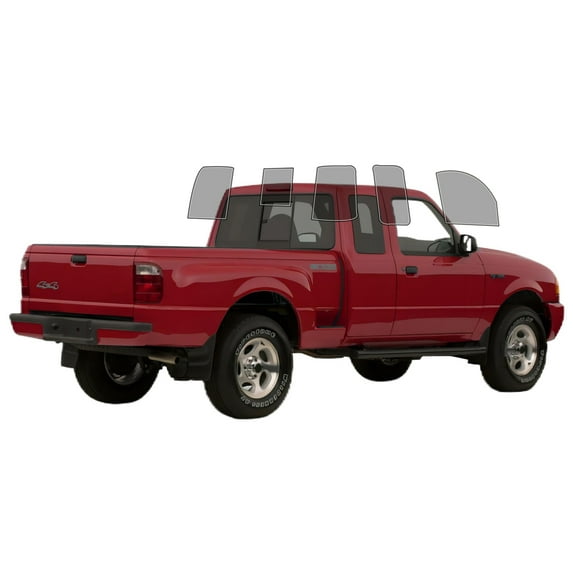 Haiy Co - PreCut 2Ply 70% Window Tint Film Kit For 2001-2011 Ford Ranger Extended Cab -Side+Rear Window