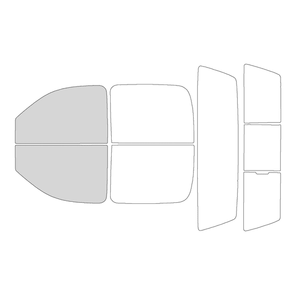 Haiy Co - PreCut 2Ply 70% Window Tint Film Kit For 2007-2014 GMC Sierra 2500 Crew -Front Windows