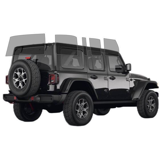 Haiy Co - PreCut 2Ply 70% Window Tint Film Kit For 2018-2025 Jeep Wrangler 4Door -Side+Rear Window