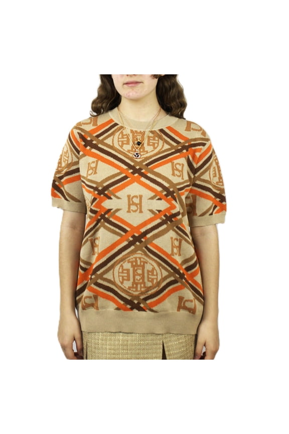 Designer Short Sleeve Pattern Cotton Sweater (Men's, Women's)