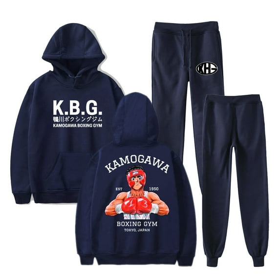 Hajime No Ippo Kamogawa Boxing Gym Merch Hoodies Jogger Pants Winter Unisex Fashion Streetwear Set