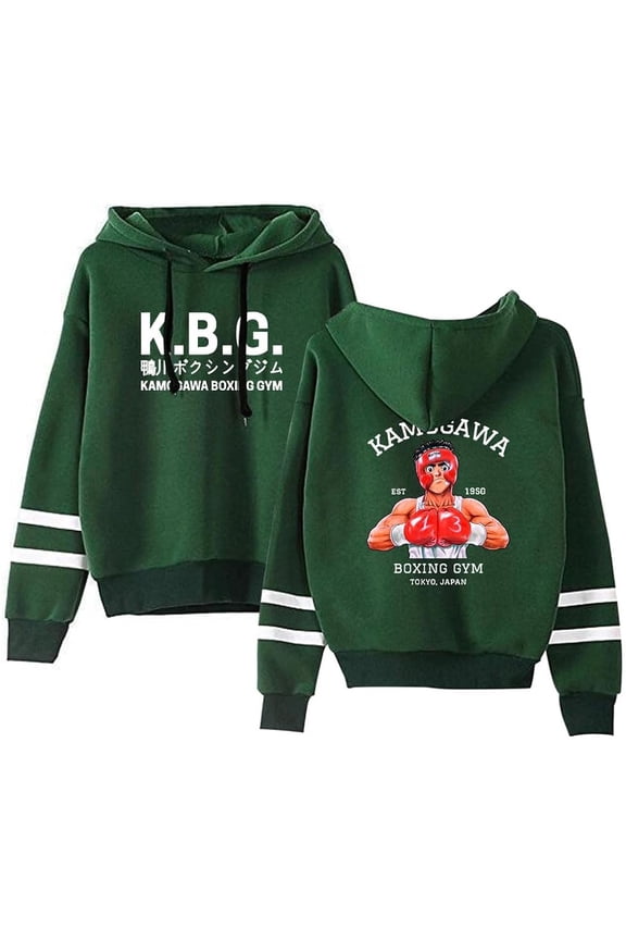 Hajime No Ippo Kamogawa Boxing Gym Pullover Hoodie Unisex Hooded Sweatshirt Long Sleeve Fashion Anime Clothes