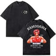 thumbnail image 1 of Hajime No Ippo Kamogawa Boxing Gym T-shirt Anime Printed Retro Distressed Wash Denim Short Sleeved T-shirt, 1 of 2
