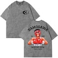 thumbnail image 1 of Hajime No Ippo Kamogawa Boxing Gym T-shirt Anime Printed Retro Distressed Wash Denim Short Sleeved T-shirt, 1 of 2