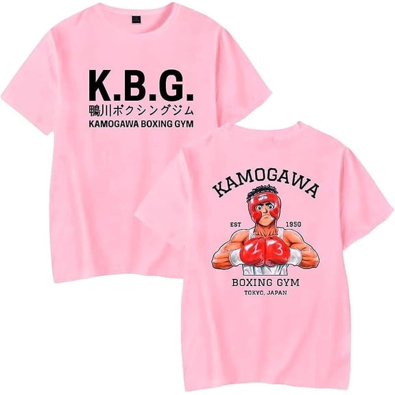 Hajime No Ippo Kamogawa Boxing Gym T-shirt Unisex Fashion Round Neck Pure  Short Sleeved Anime Top T-shirt