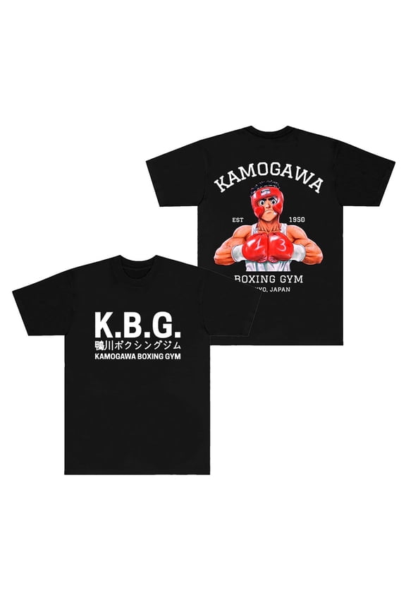 Hajime No Ippo T-Shirts Kamogawa Boxing Gym Logo Merch Tee Summer Women Men Fashion Short Sleeve Top